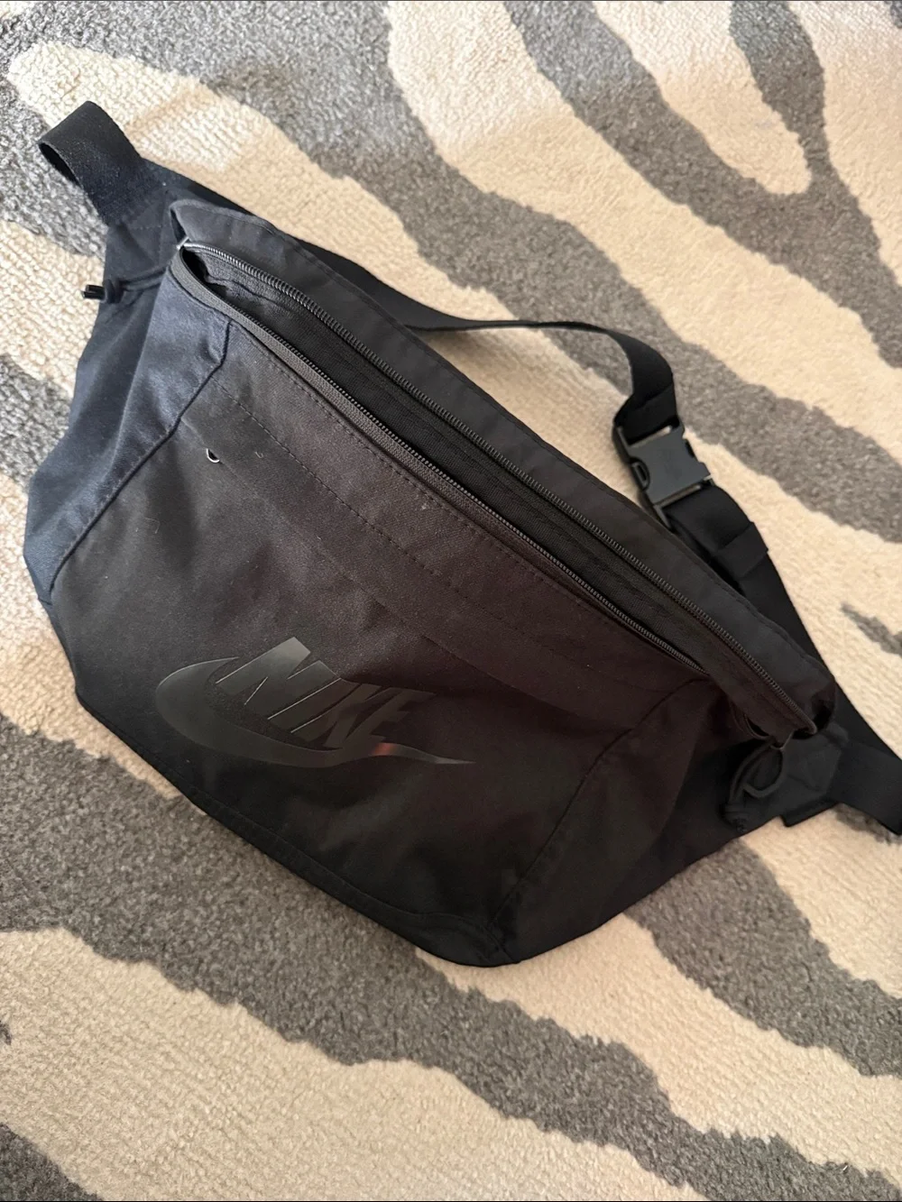 Nike Black Waist Sling Bag with Subtle Logo